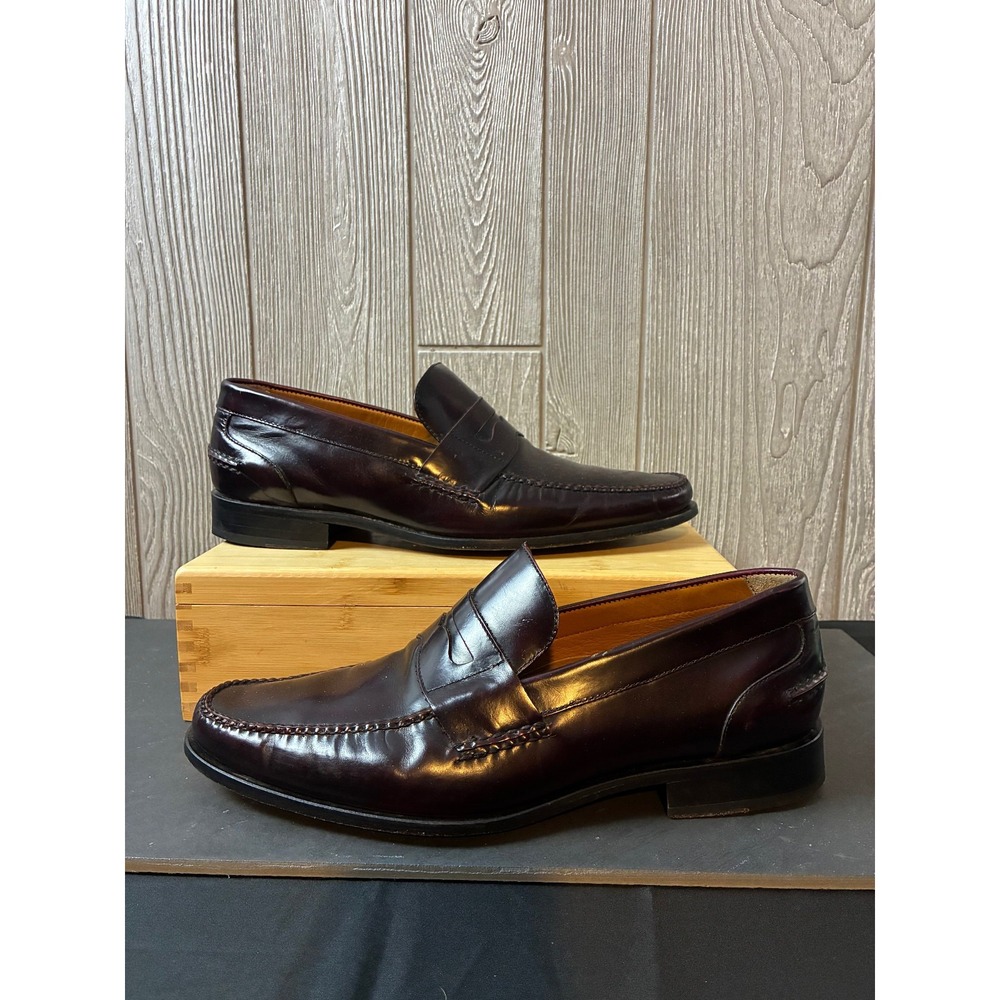 G.H. Bass Weejuns Penny Loafers Mens 11.5 Burgundy Leather Ivy Preppy Dress Shoe